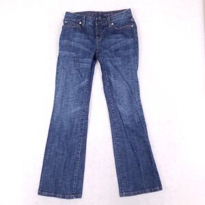 LOFT Curvy Bootcut Jeans Size 0P Petite Blue Stretch Denim